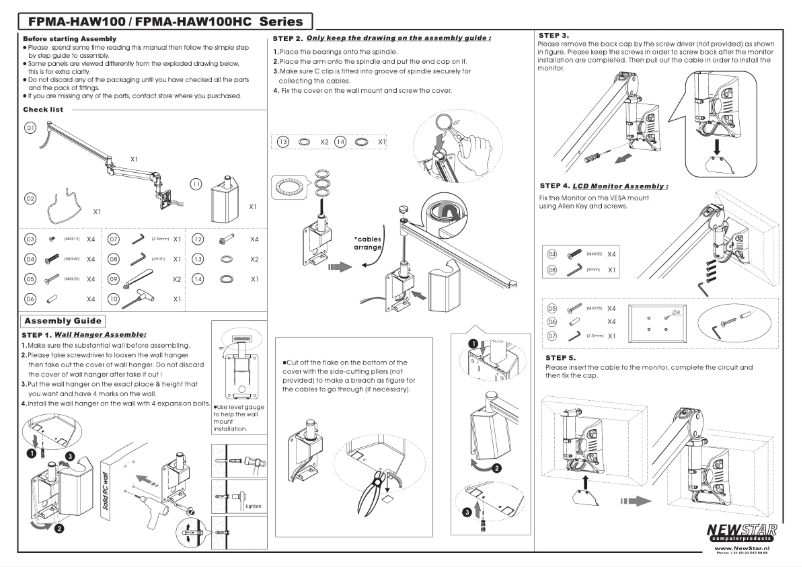 First page image of the manual for FPMA-HAW100