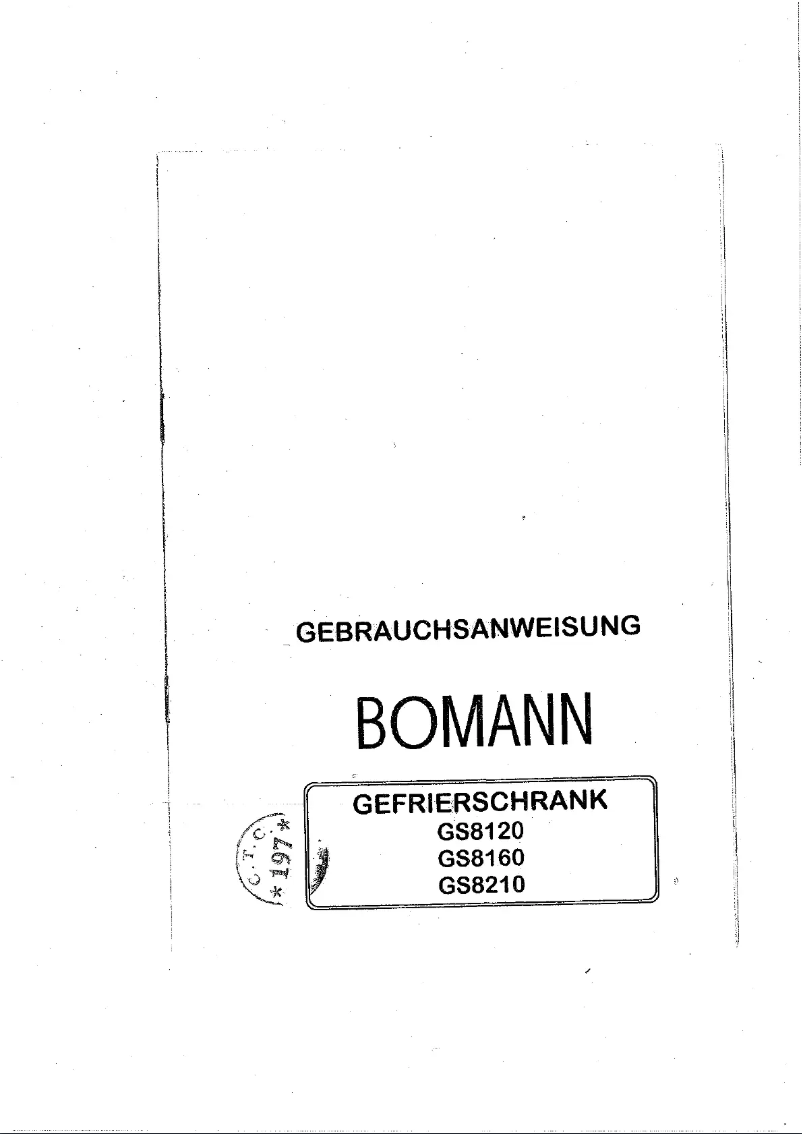 First page image of the manual for GS 8120