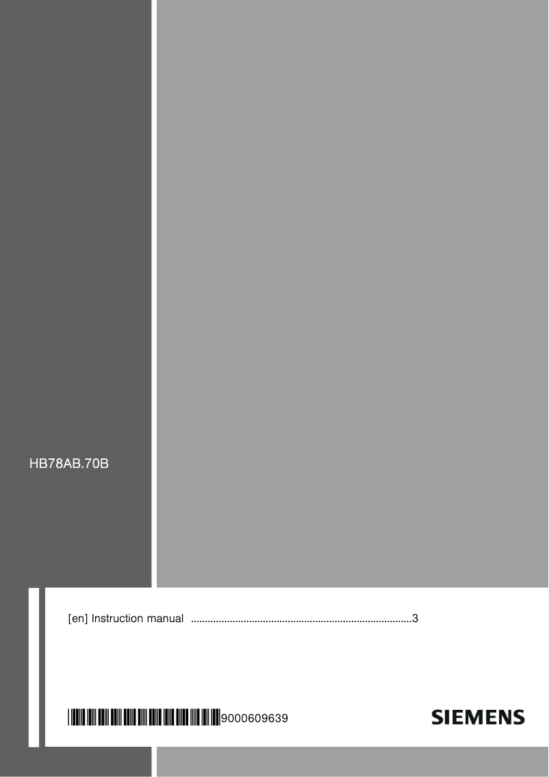 First page image of the manual for HB78AB570B