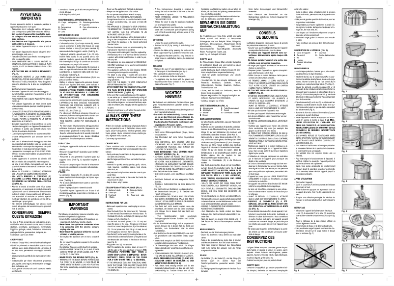 Page 1 of the manual User Manual Ariete 1821