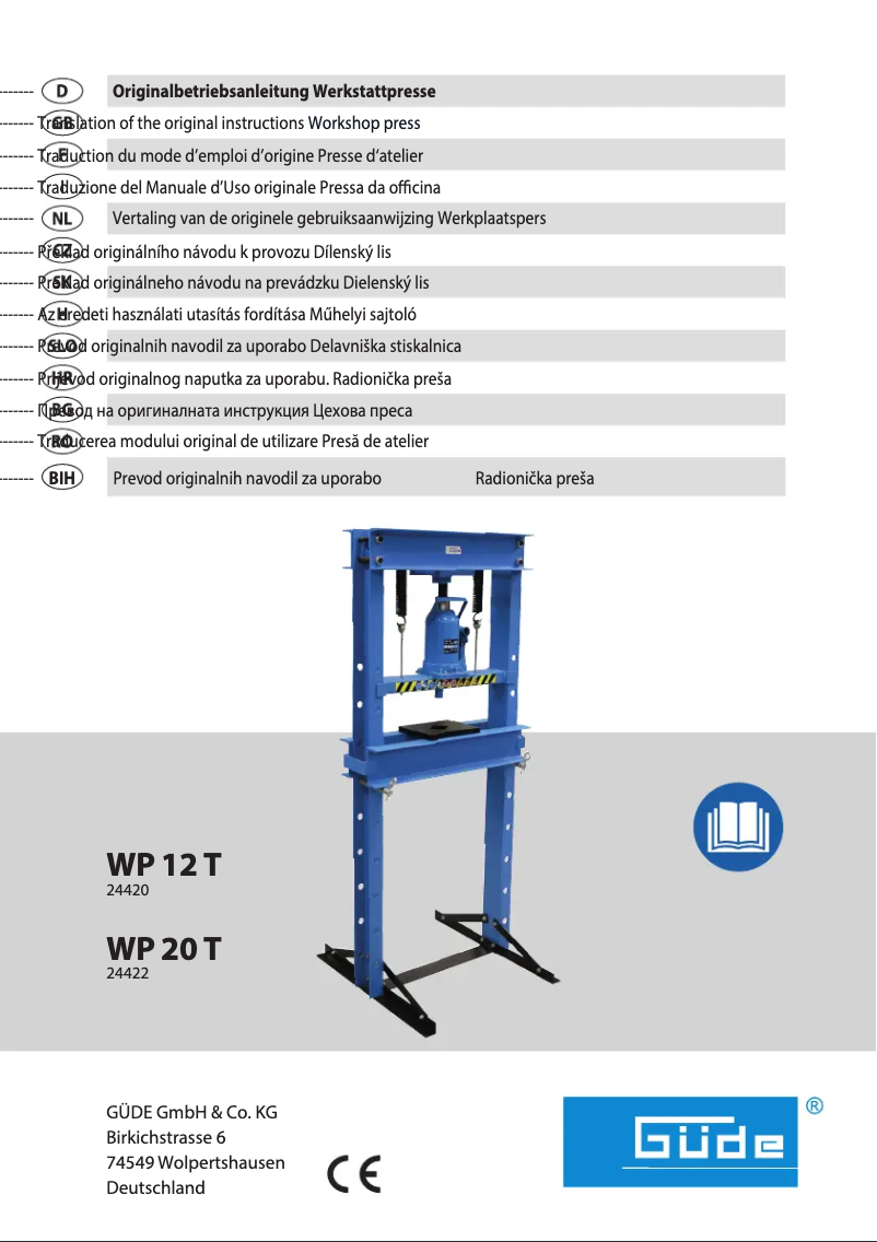 Page 1 of the manual User Manual Güde WP 20 T