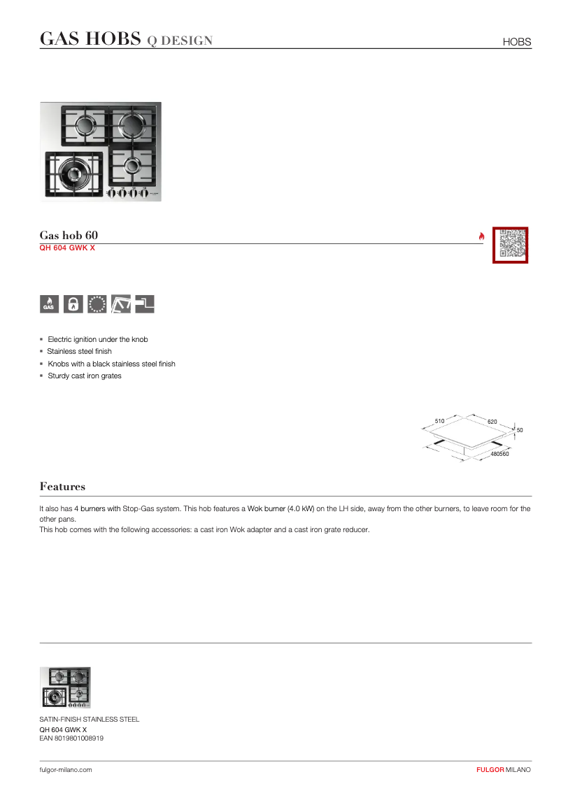 First page image of the manual for QH 604 GWK