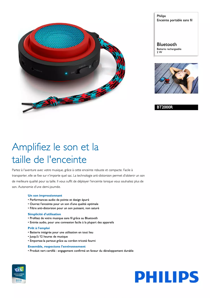 First page image of the manual for BT2000R