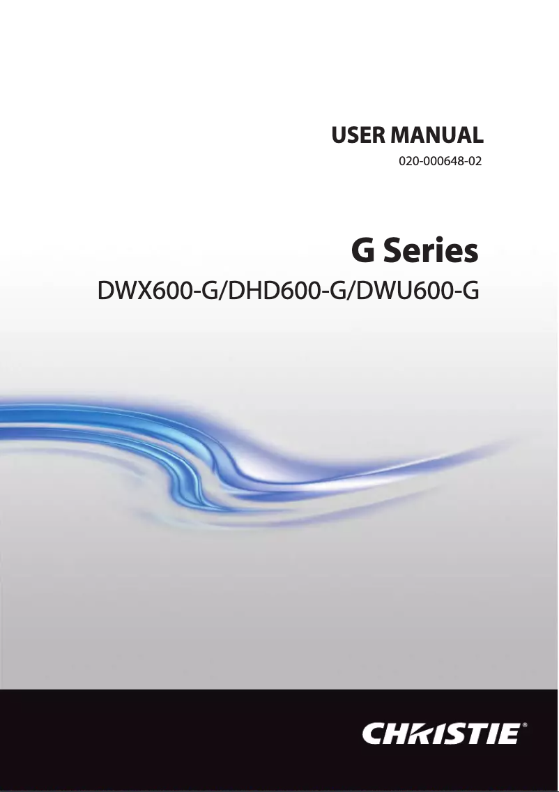 First page image of the manual for DWU600-G