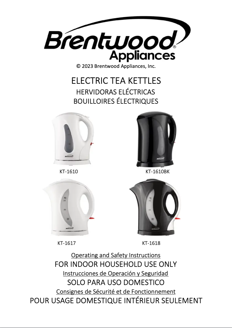 Page 1 of the manual User Manual Brentwood KT-1610