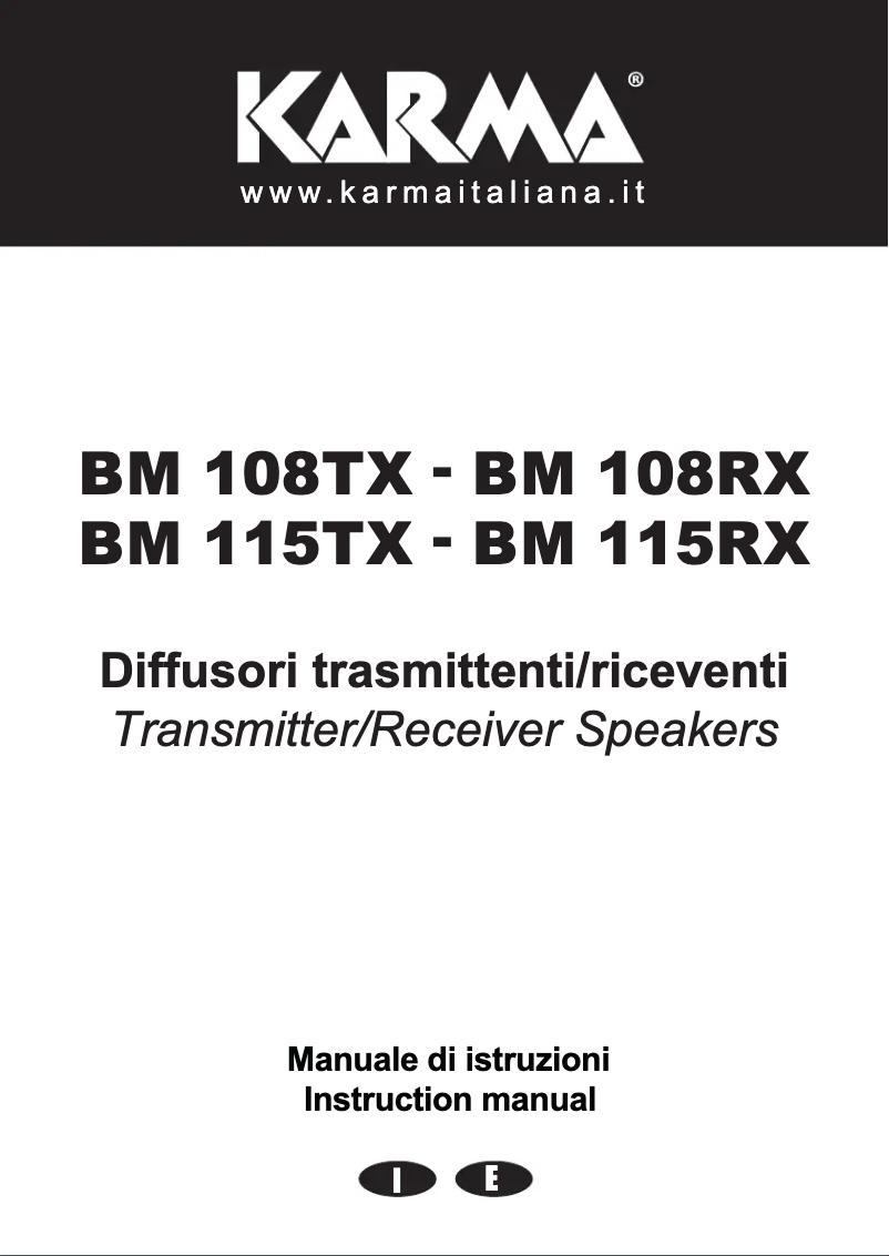 First page image of the manual for BM 108RX