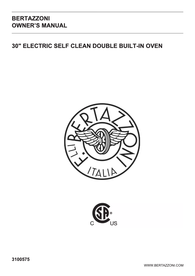 First page image of the manual for MAST30FDEXV