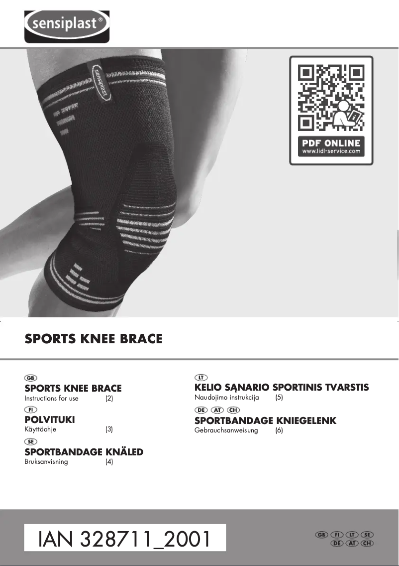 Page 1 of the manual User Manual Sensiplast IAN 328711