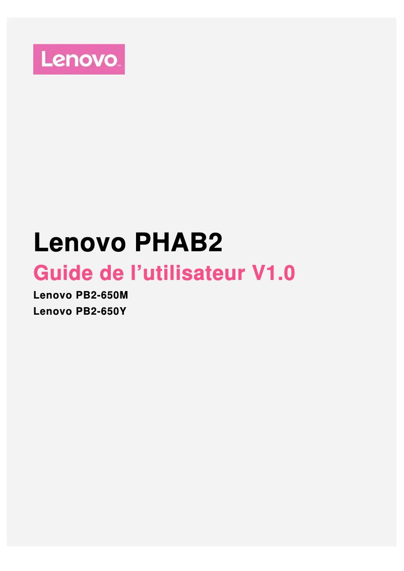Page 1 of the manual User Manual Lenovo Phab 2