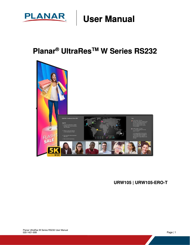 First page image of the manual for UltraRes W RS232