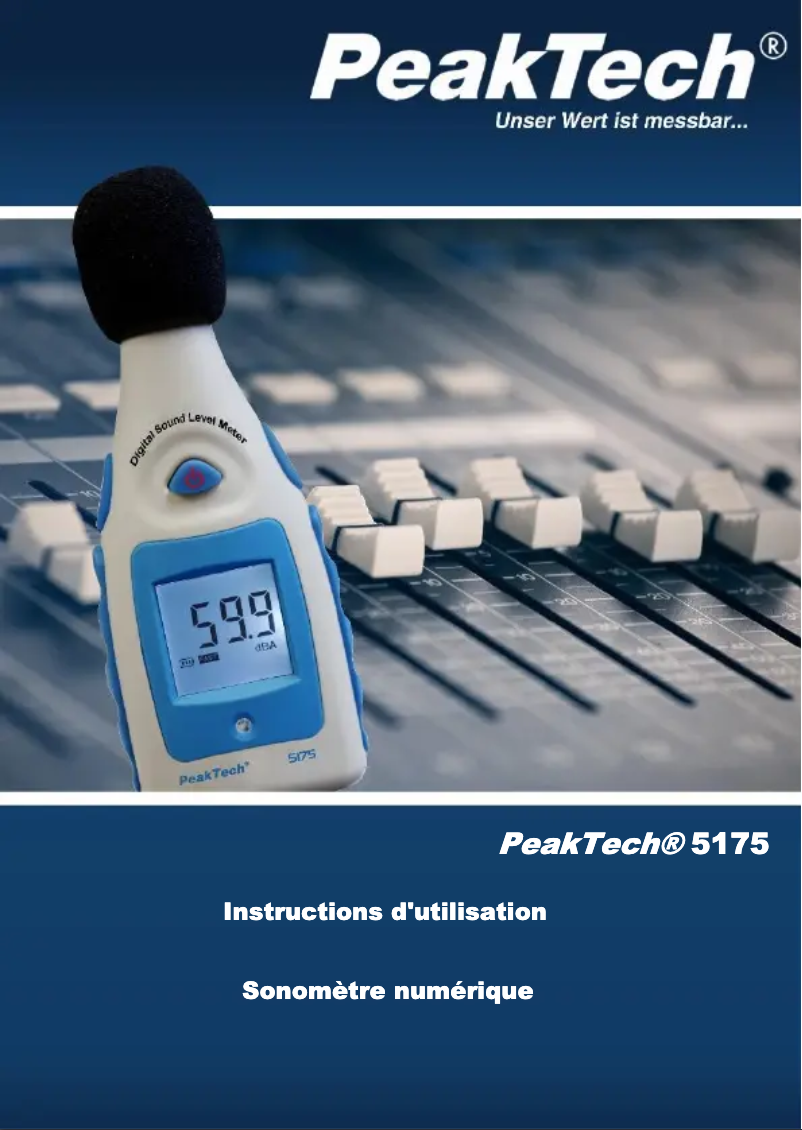 Page 1 of the manual User Manual PeakTech 5175