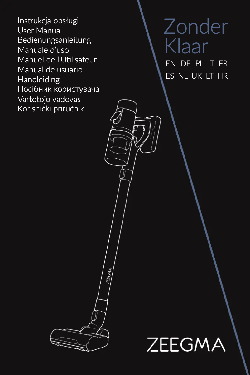 Page 1 of the manual User Manual Zeegma Zonder Klaar