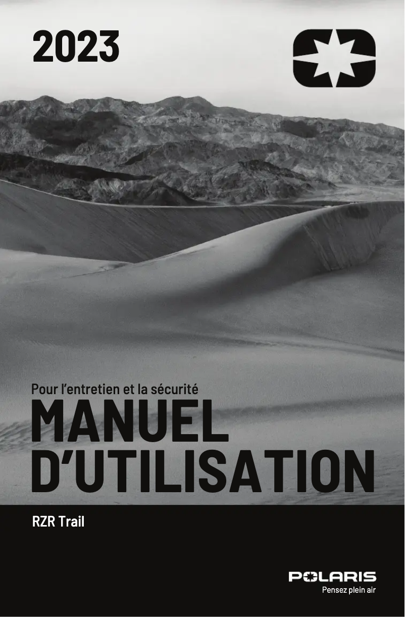 First page image of the manual for RZR Trail Premium (2023)