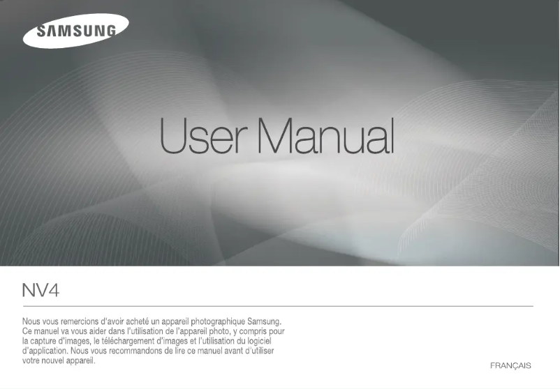 First page image of the manual for NV4