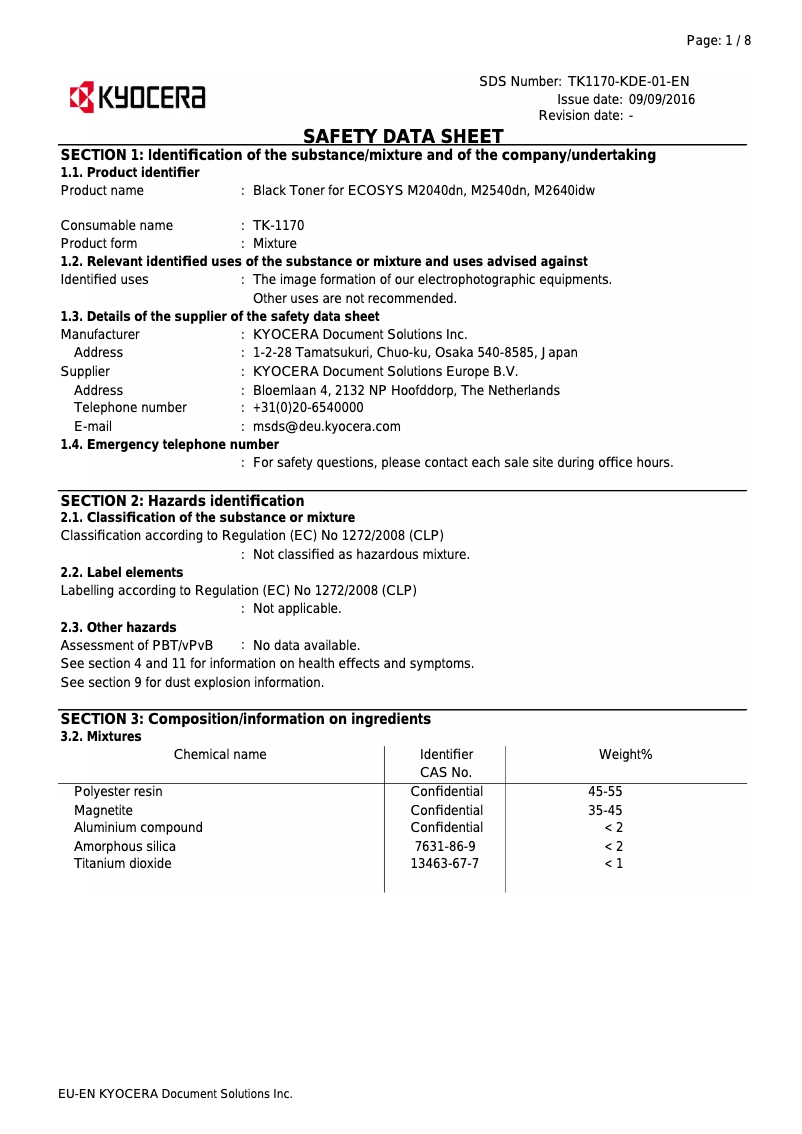 First page image of the manual for ECOSYS M2040DN