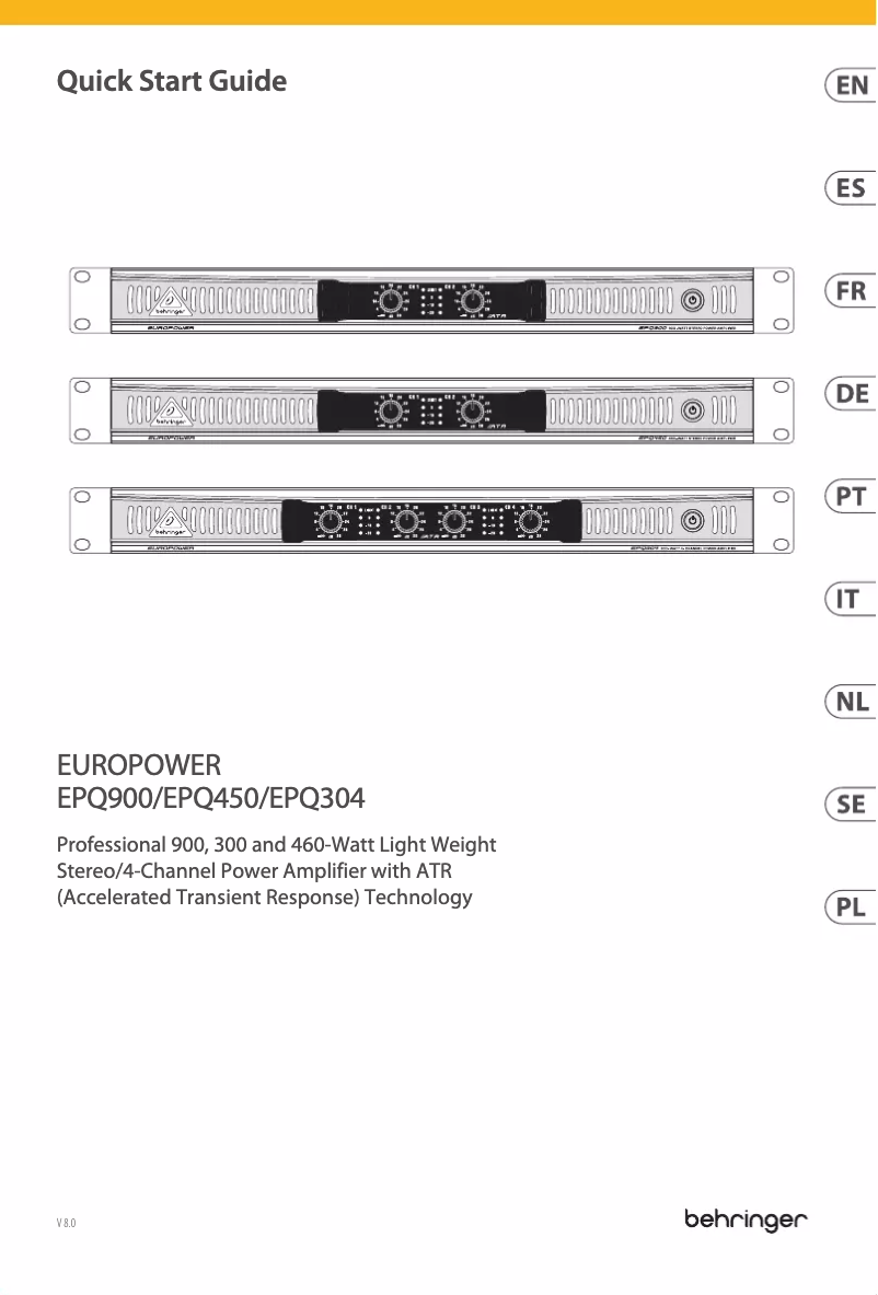 First page image of the manual for Europower EPQ304