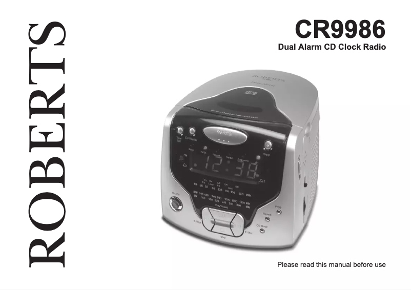 Page 1 of the manual User Manual Roberts CD Cube CR9986