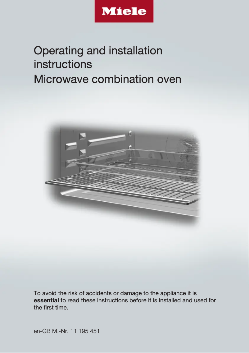 Page 1 of the manual Installation Guide Miele H 7240 BM
