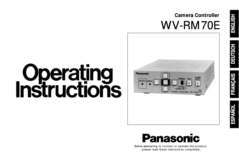 Page 1 of the manual User Manual Panasonic WV-RM70