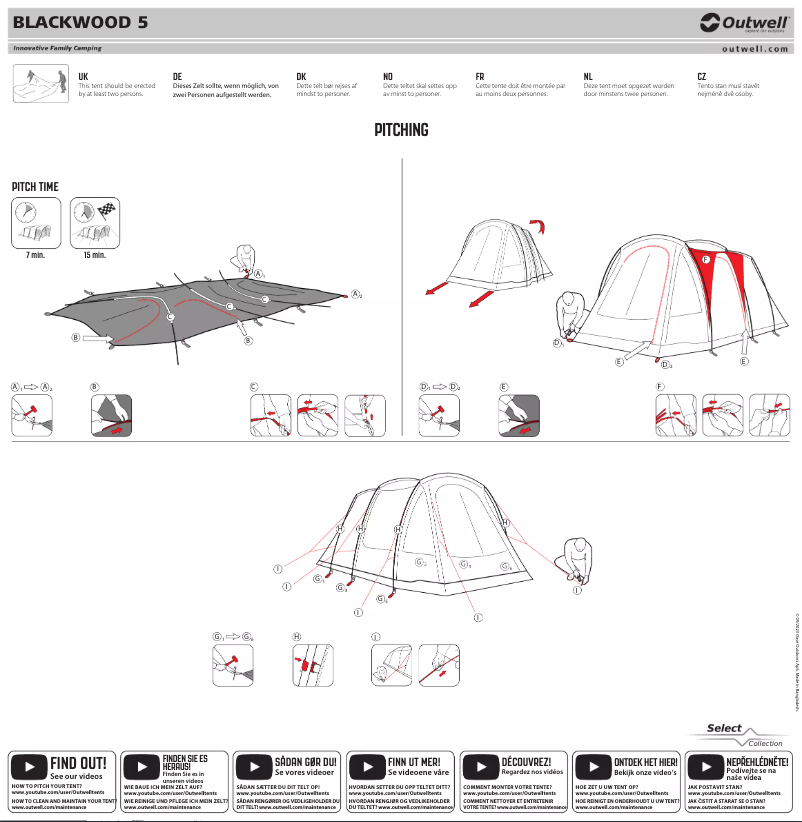 Page 1 of the manual User Manual Outwell Blackwood 5