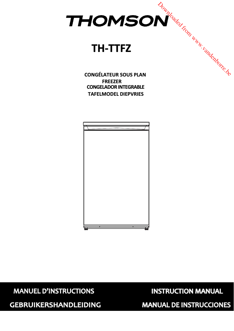 Page 1 of the manual User Manual Thomson THTT FZ4 WHA++