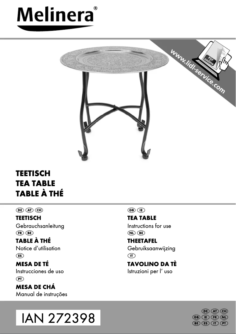 First page image of the manual for IAN 272398