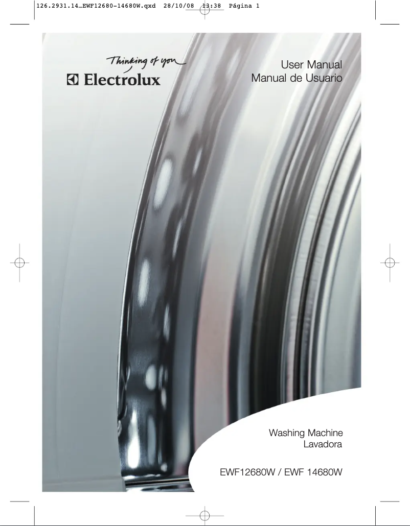 Page 1 of the manual User Manual Electrolux EWF 12680 W