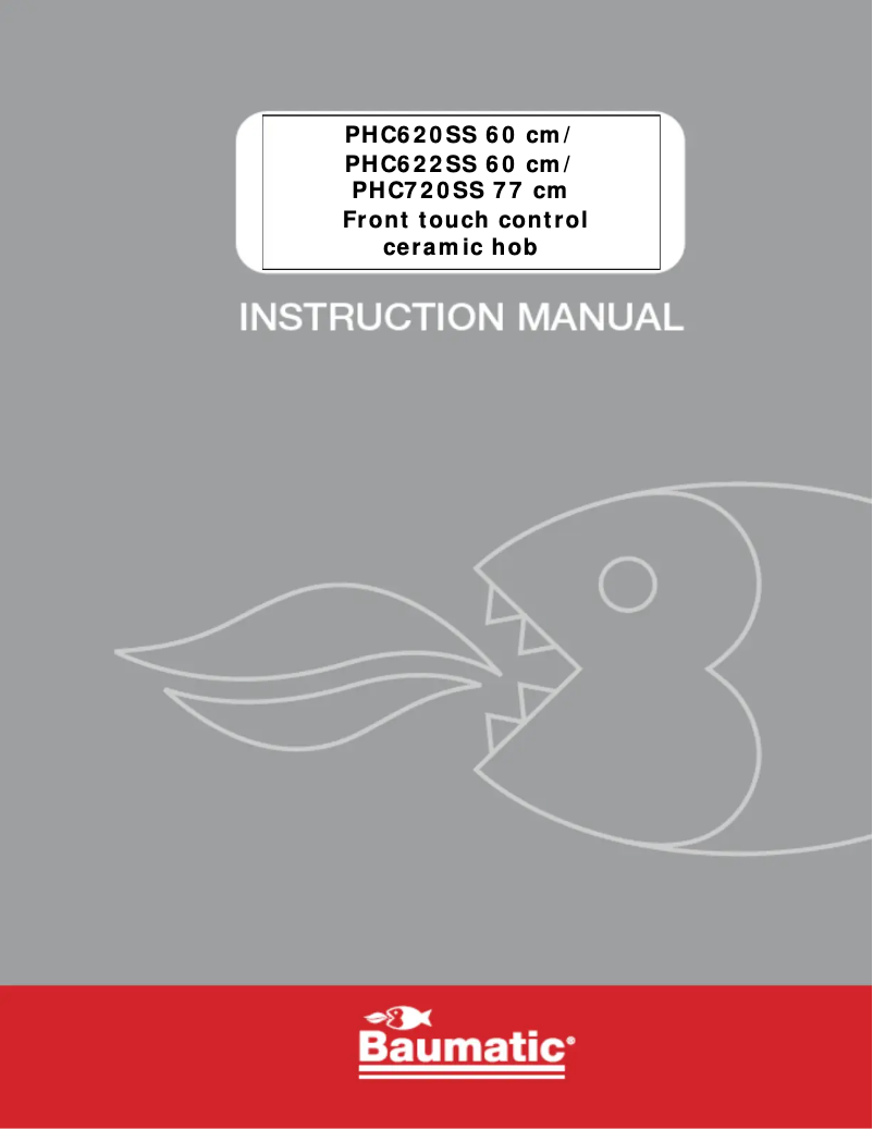First page image of the manual for PHC620SS