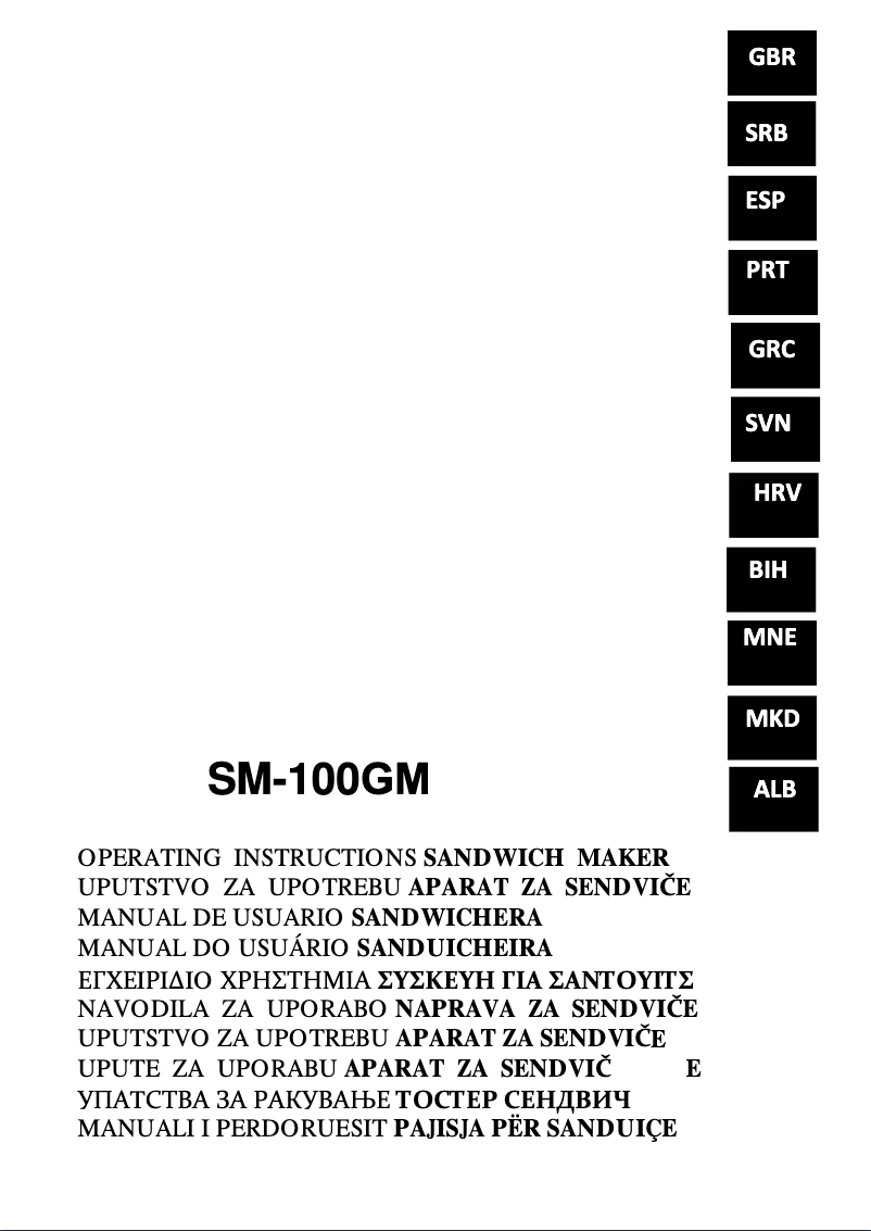 Page 1 of the manual User Manual VOX SM100GM