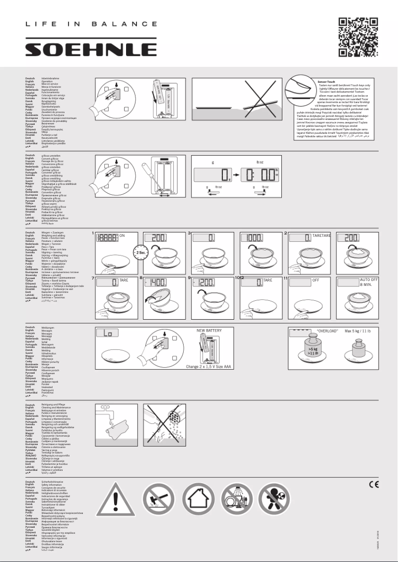Page 1 of the manual User Manual Soehnle Page Comfort 200 61503