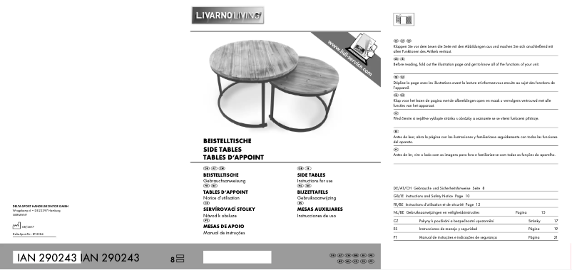 Page 1 of the manual User Manual Livarno Lux IAN 290243