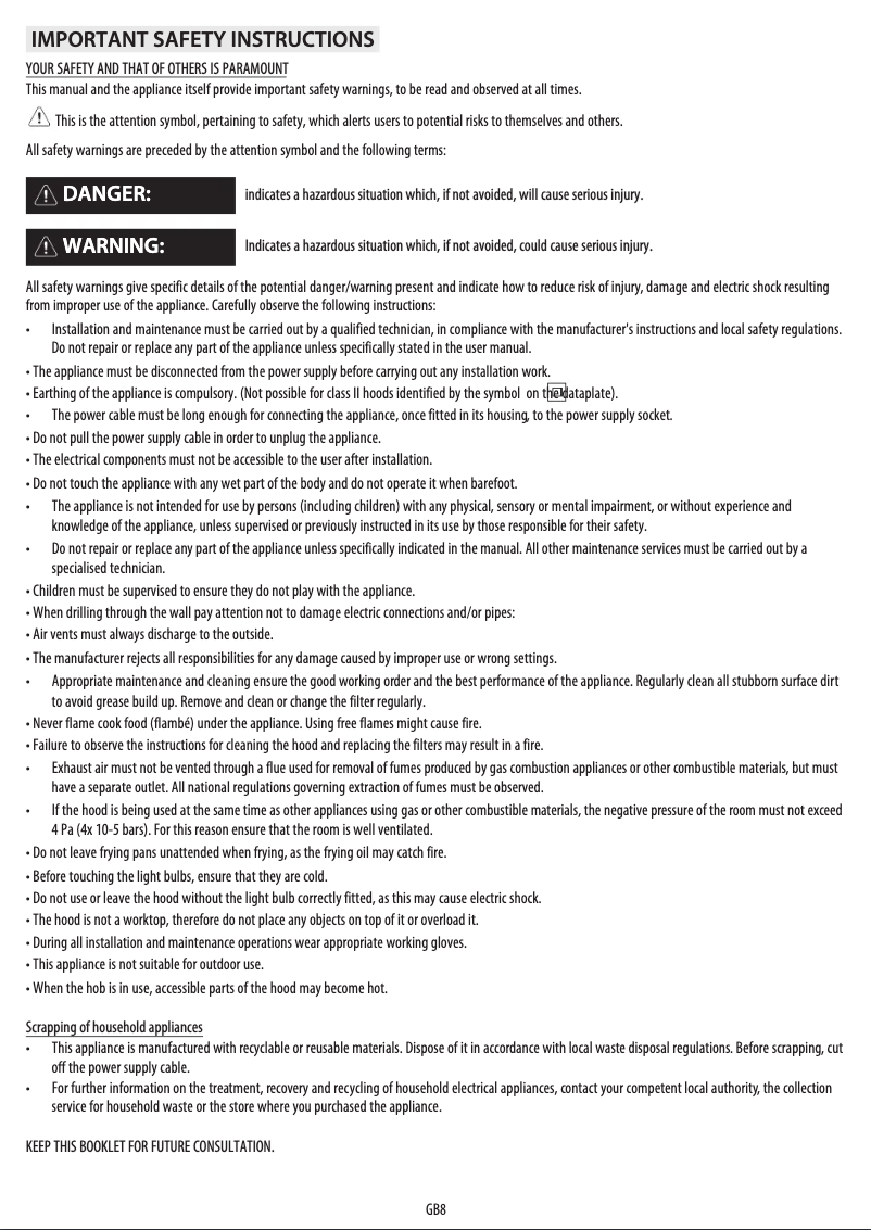 Page 1 de la notice Manuel utilisateur Whirlpool AKR 565 G BL