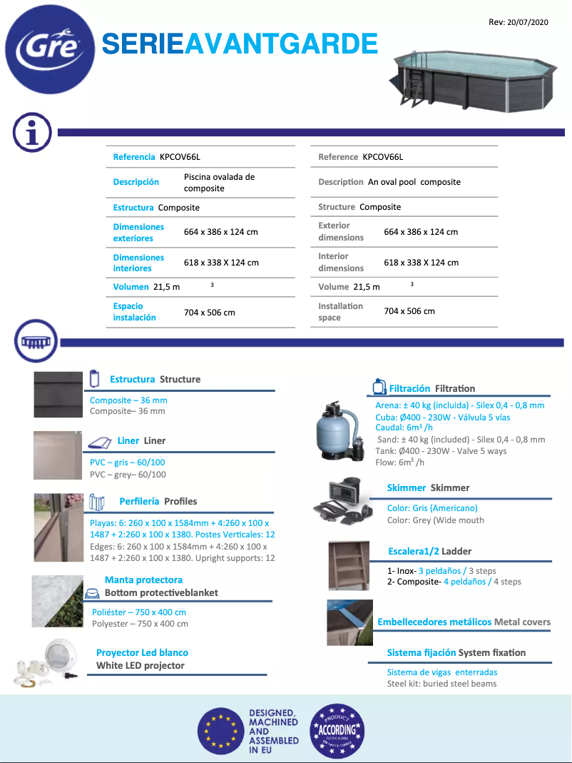 First page image of the manual for KPCOV66L