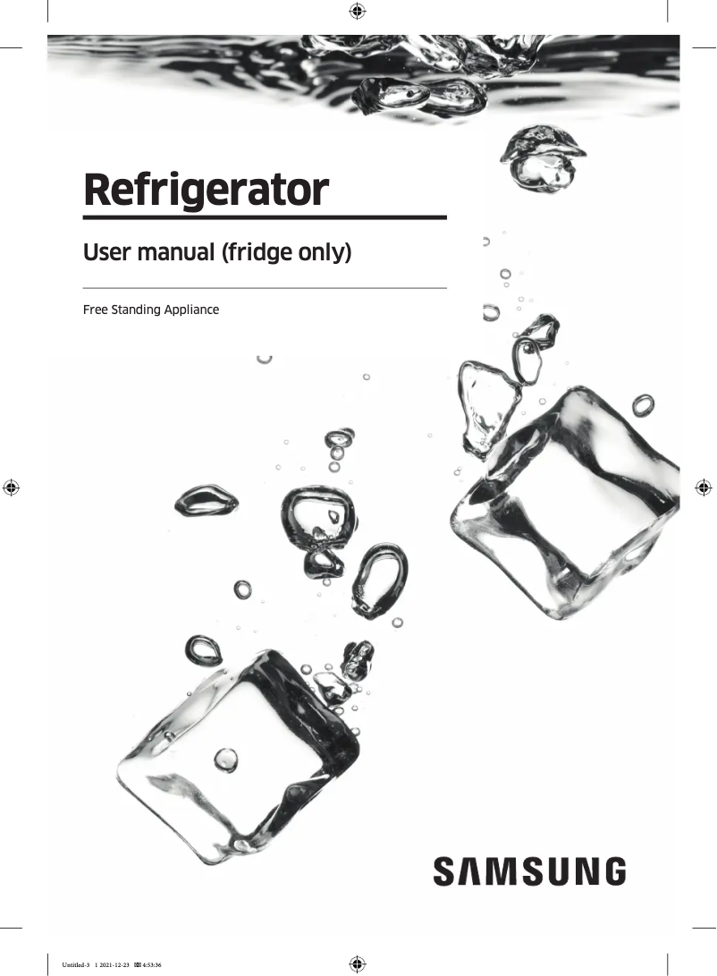 First page image of the manual for RR39M7310S9