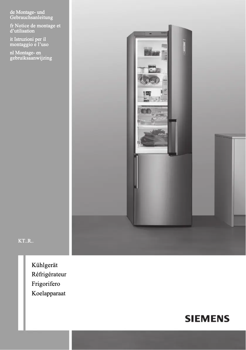 Page 1 of the manual User Manual Siemens KT16RPW31