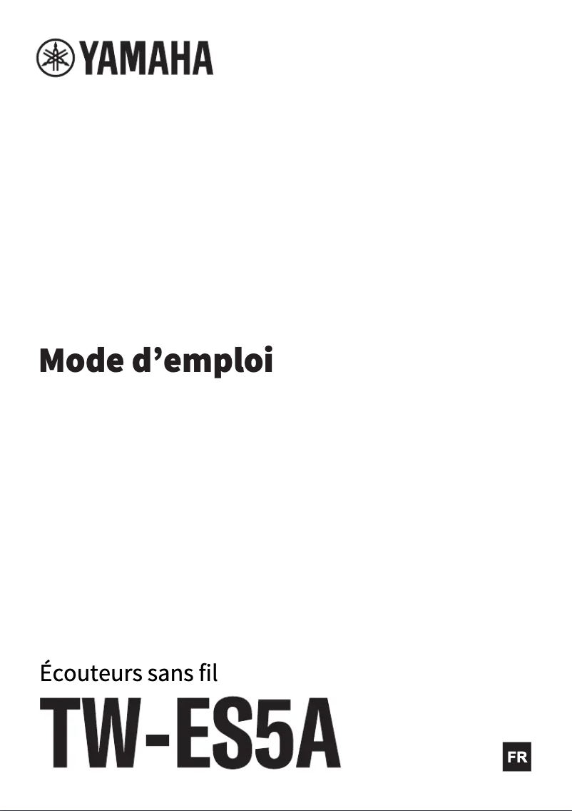 Page 1 of the manual User Manual Yamaha TW-ES5A