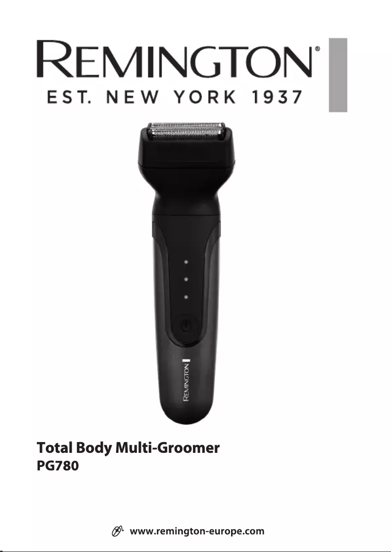 Page 1 of the manual User Manual Remington PG780