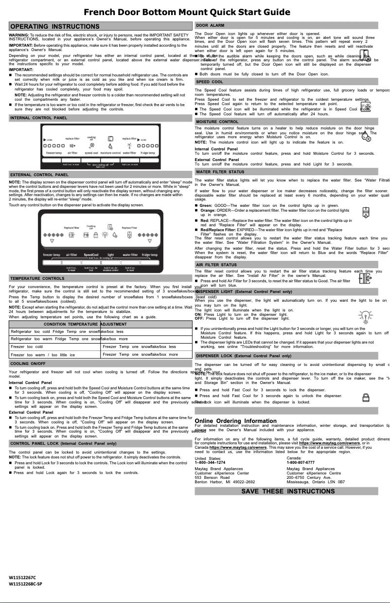 First page image of the manual for MFF2055FRZ