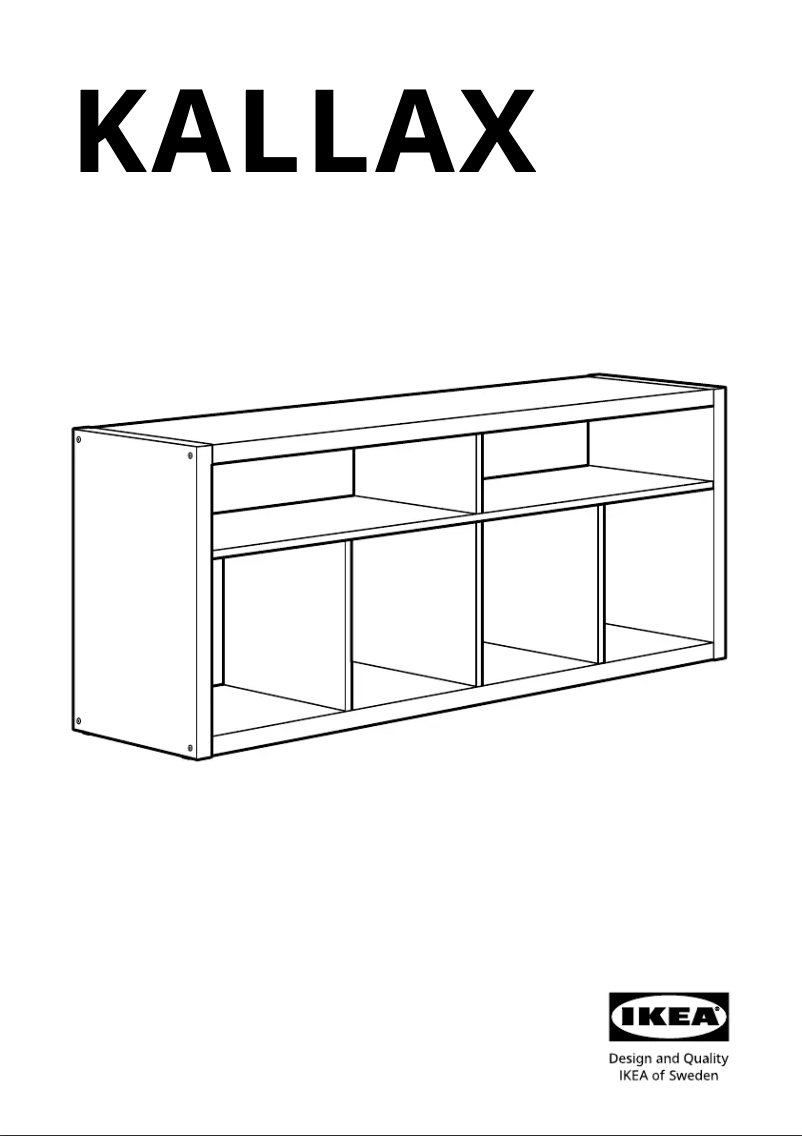 Page 1 of the manual User Manual Ikea KALLAX 705.620.92