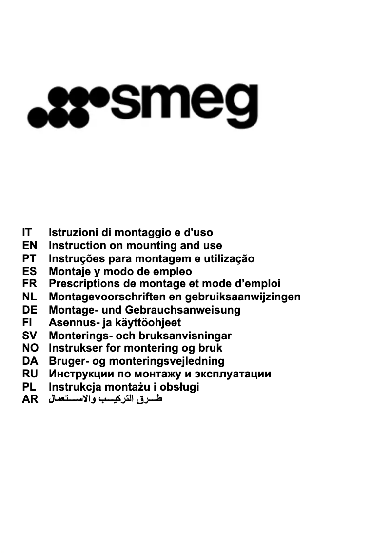 Page 1 of the manual User Manual Smeg KSET62E