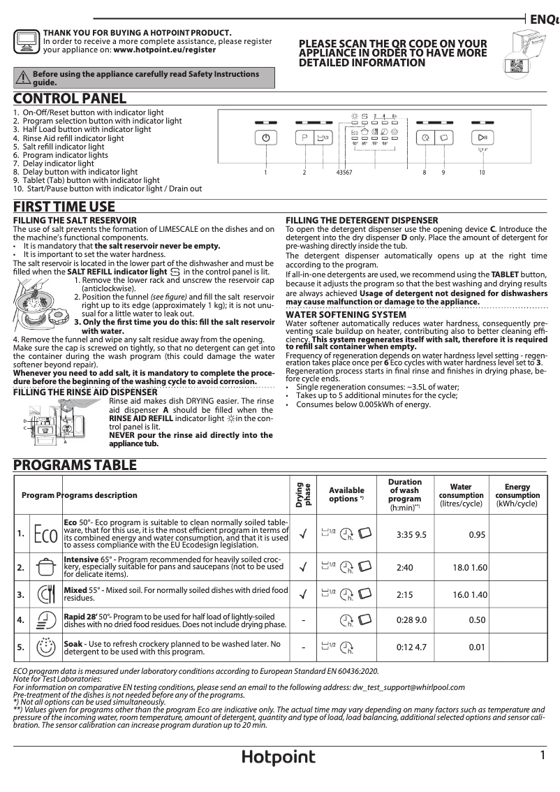 First page image of the manual for H2F HL626 X UK