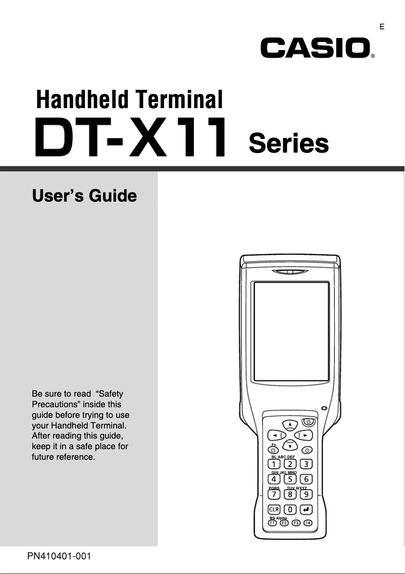 First page image of the manual for DT-X11