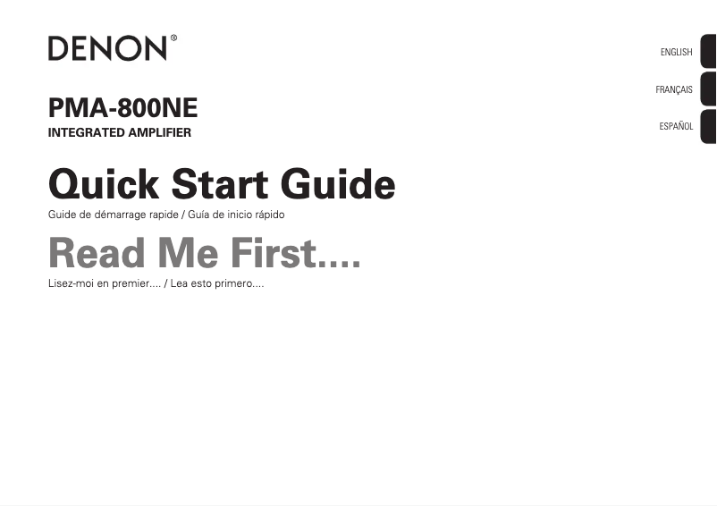 First page image of the manual for PMA8-00NE