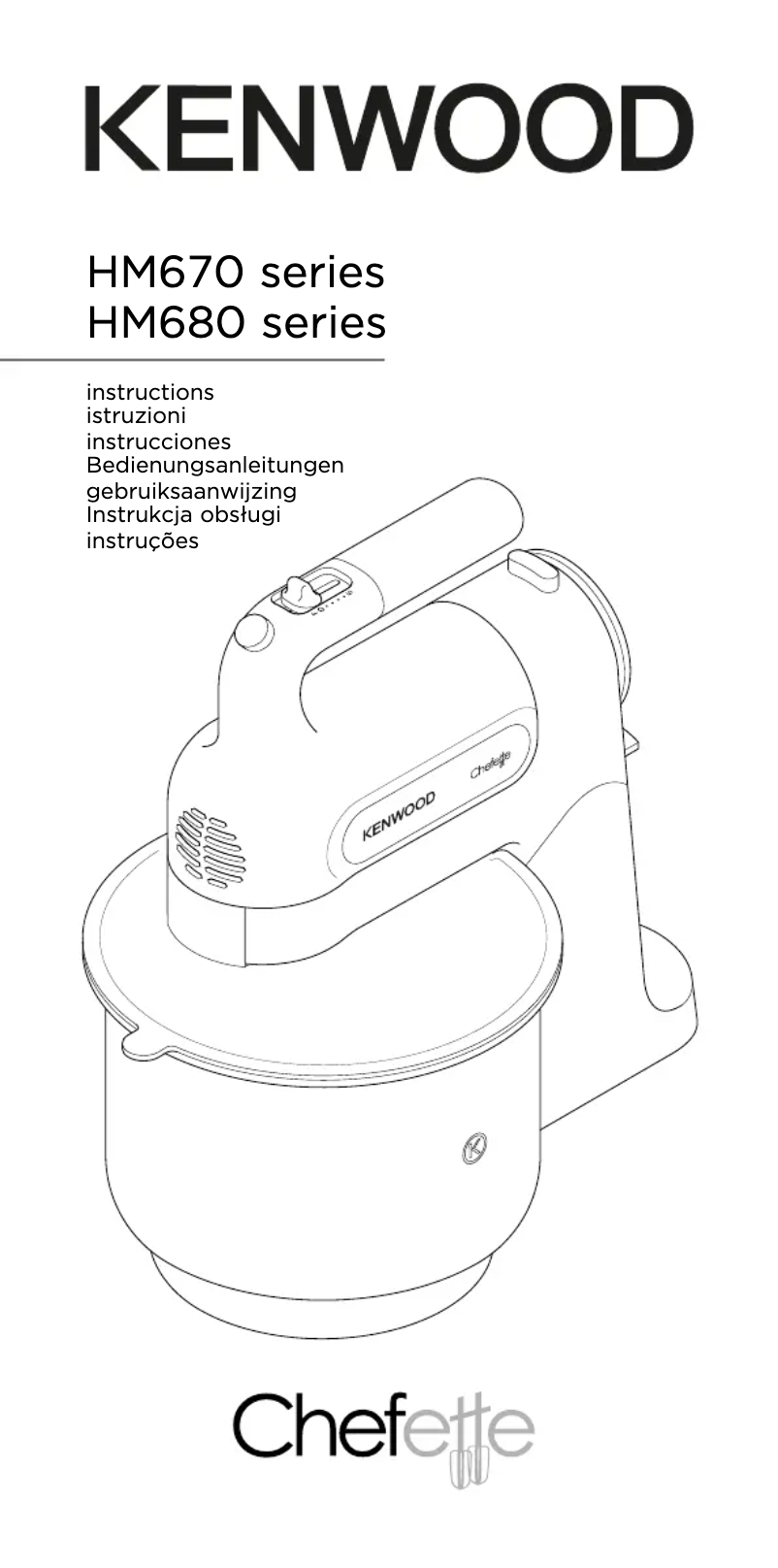 First page image of the manual for kMix HM670