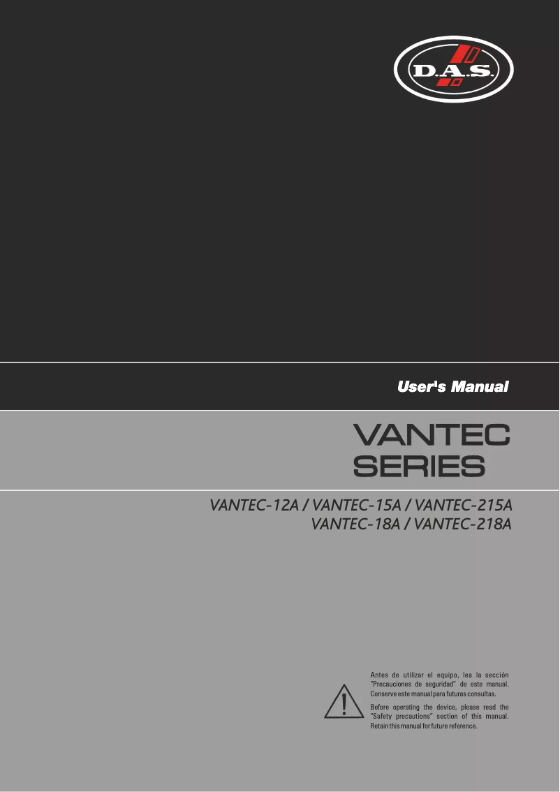 First page image of the manual for Vantec-12A