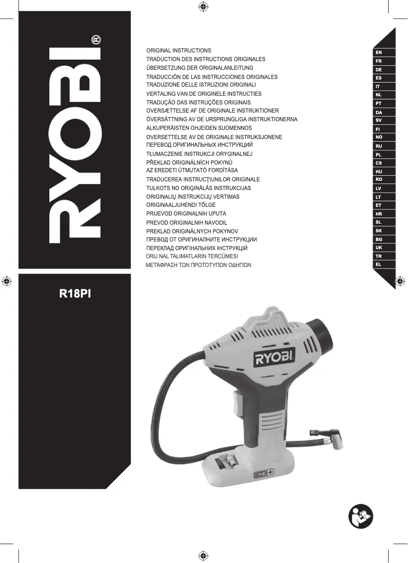 Page 1 of the manual User Manual RYOBI One+ R18IWPI