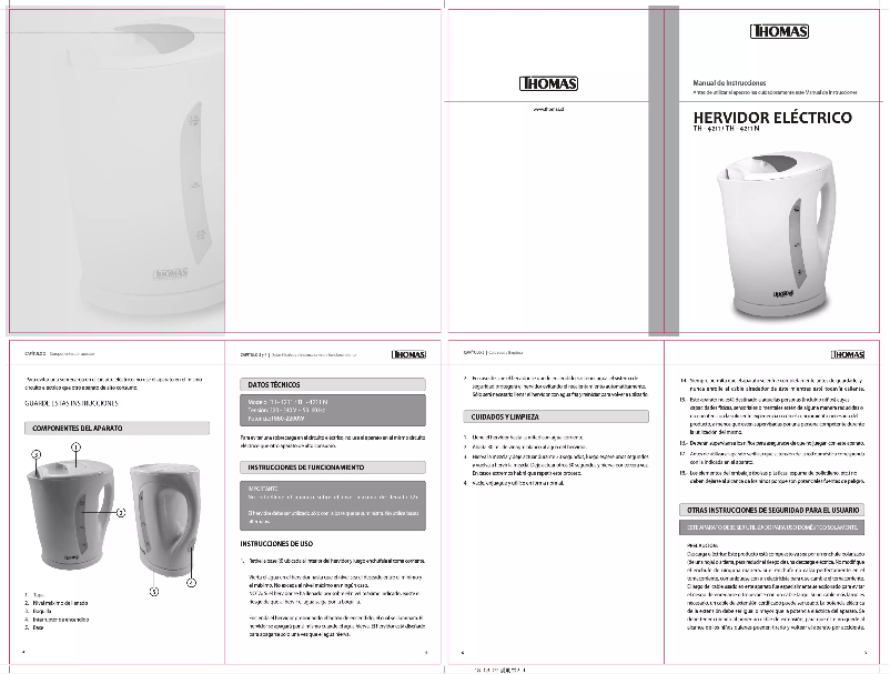 First page image of the manual for TH-4211