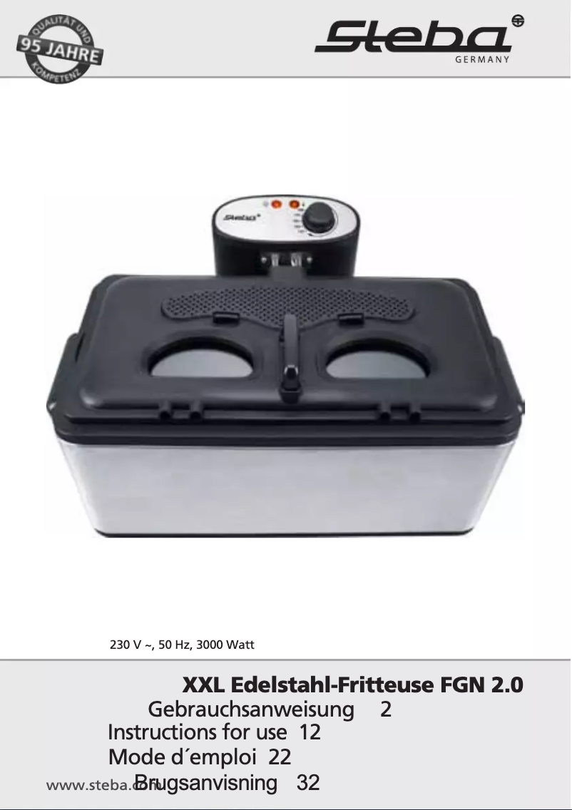 Page 1 of the manual User Manual Steba FGN 2.0