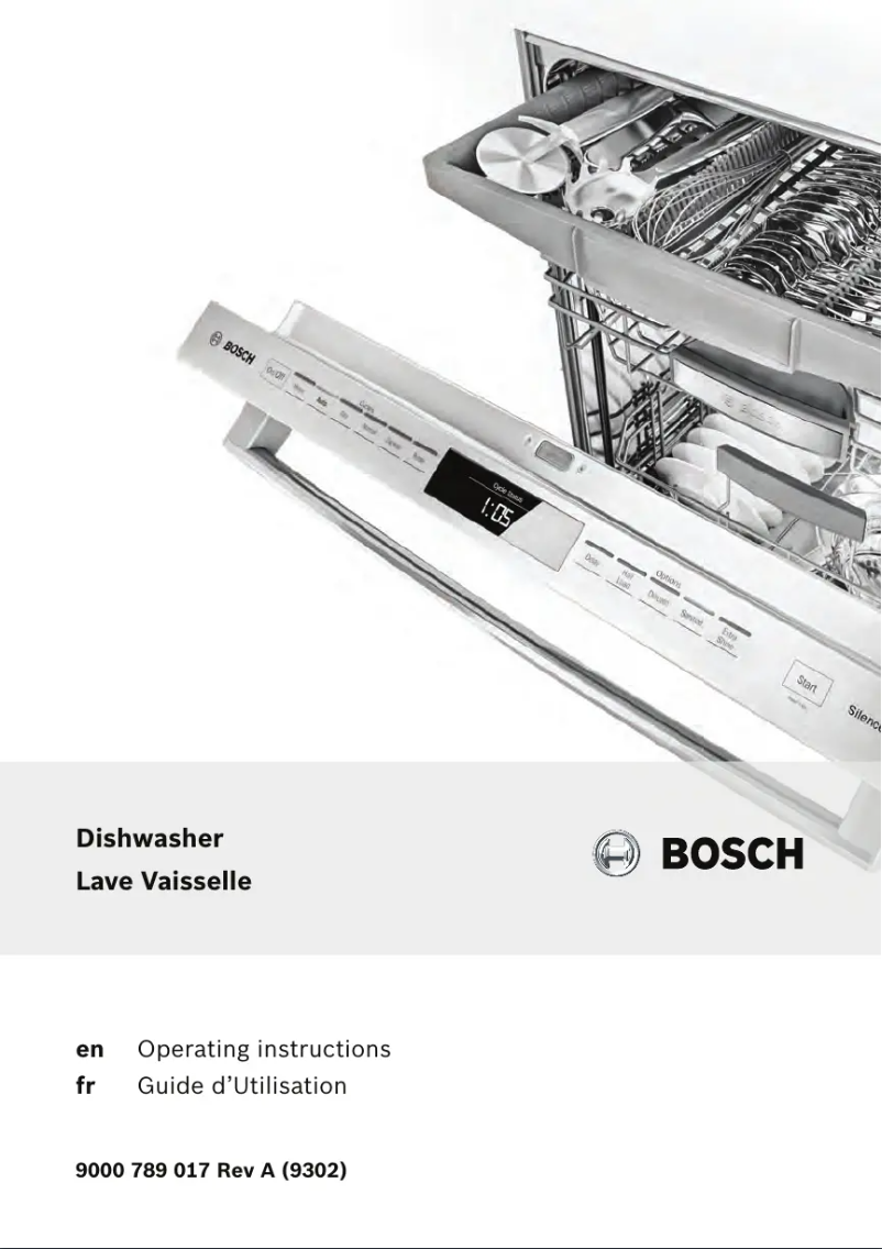 Page 1 of the manual Instruction Manual Bosch SHE65T56UC