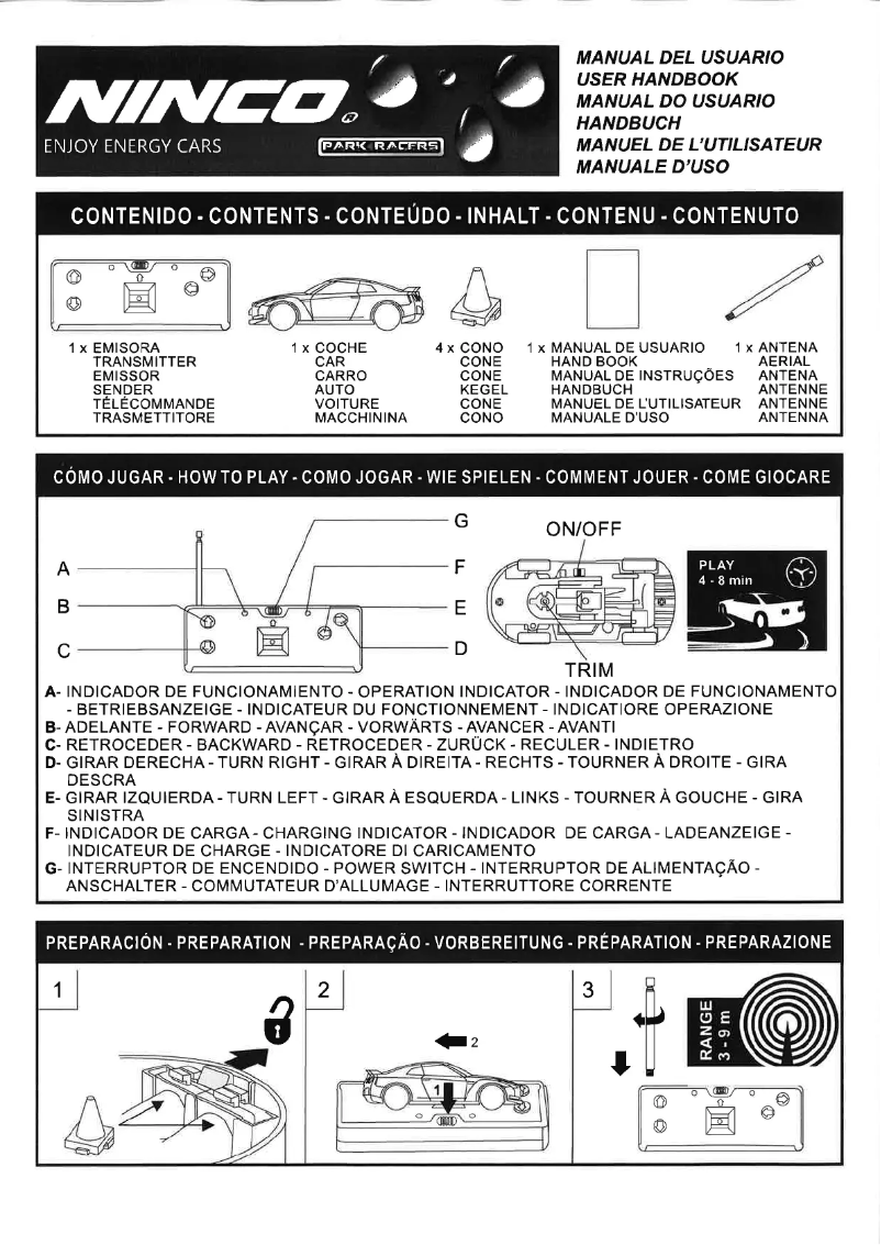 First page image of the manual for NH93096 Radio-Controlled (RC) land vehicle NH93096